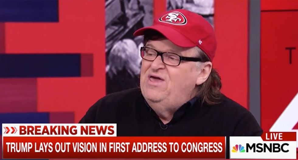 ‘The sickness of this man’: Michael Moore blasts Trump for ‘record applause’ boast as grieving widow wept