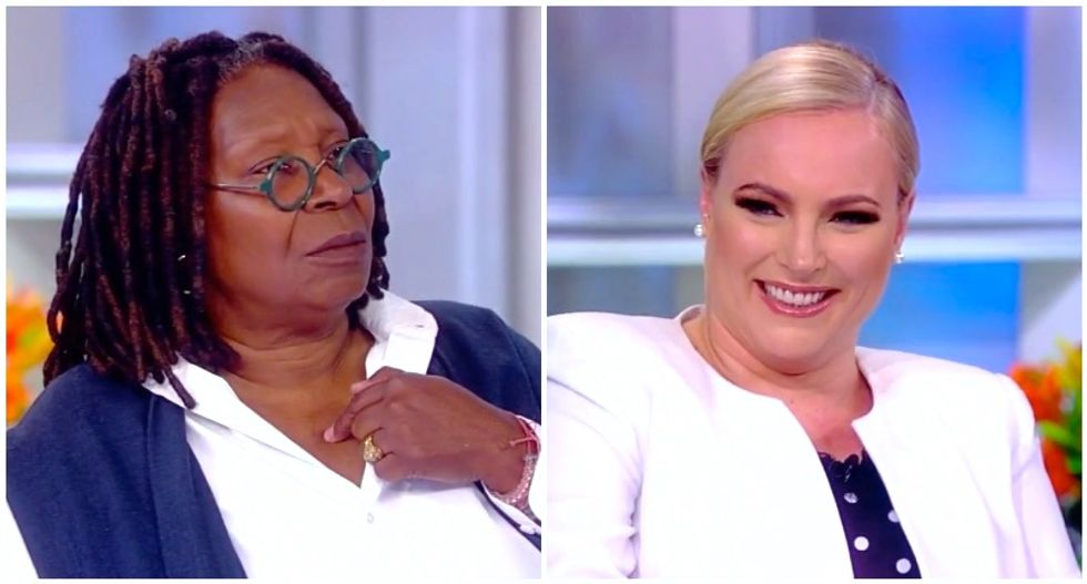The View's Whoopi Goldberg shoots icy glare at Meghan McCain for interrupting her to gloat