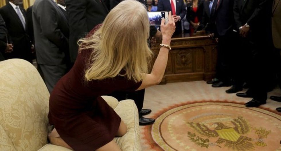 Kellyanne Conway explains feet on Oval Office couch: 'I certainly meant no disrespect'