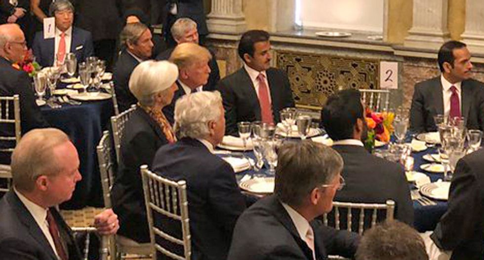 Photo shows Trump dining on Monday with billionaire charged with prostitution — and it’s not Jeffrey Epstein!