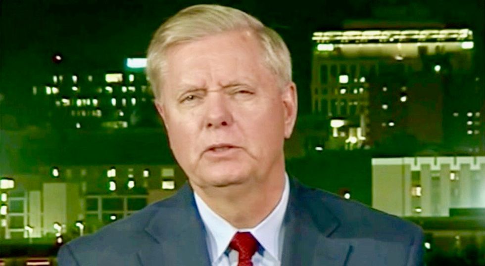 Lindsey Graham is rolling over for Trump's new tariffs because he's running scared of president as he seeks re-election: columnist