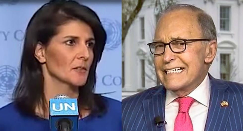 White House aide Larry Kudlow: 'Totally wrong' to say Nikki Haley was ‘confused’ about Russian sanctions