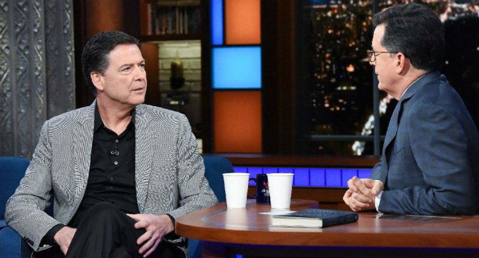 'Mob bosses don't like to be investigated': Colbert needles Comey for being surprised Trump had him 'whacked'