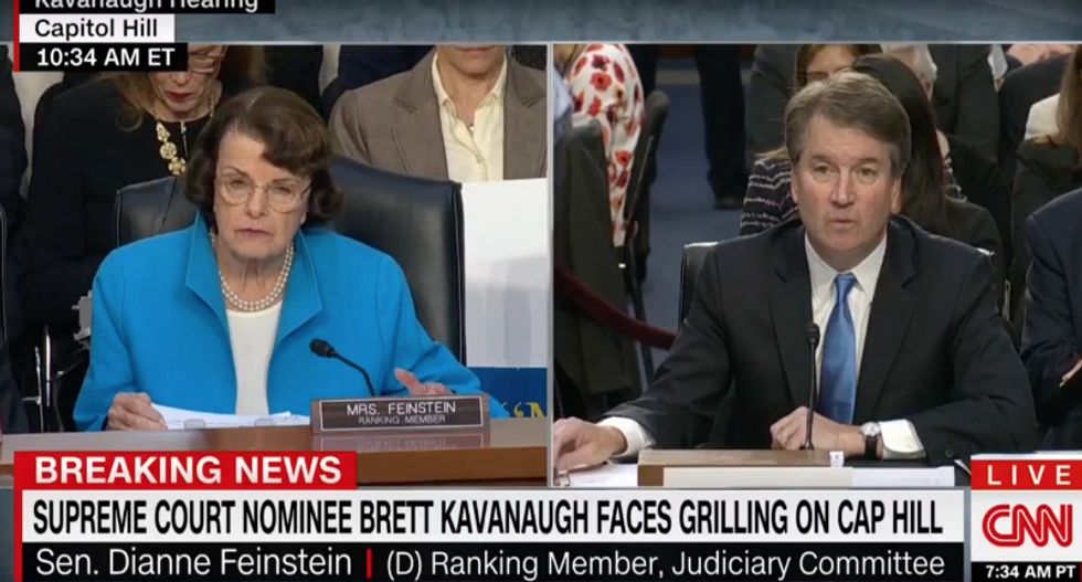 WATCH: Feinstein corners Kavanaugh for flip-flopping on presidential privilege — then mocks him for 'filibustering'
