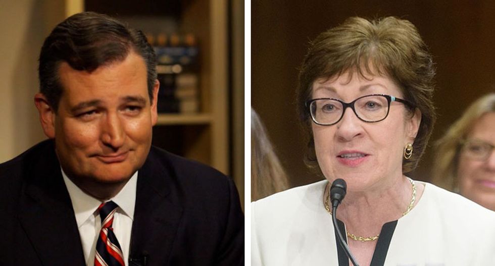 'Speechless' Susan Collins scoffs at Ted Cruz for claiming he's 'consistently opposed shutdowns'