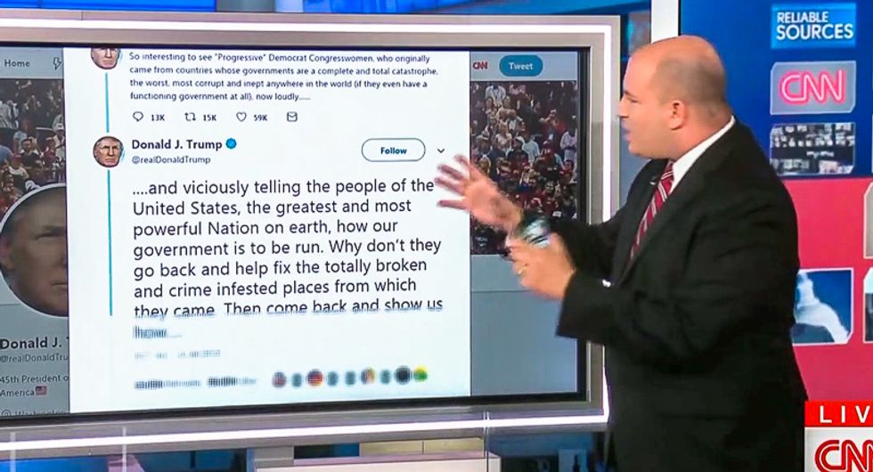 ‘Straight-up racist’: CNN correctly labels Trump’s Sunday Twitter rant during fact-check of his false claims