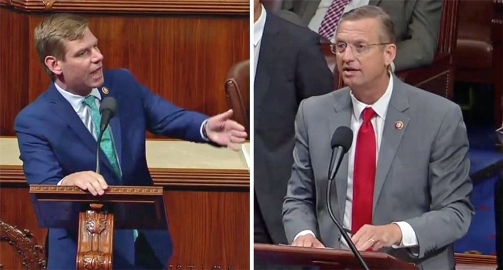 Republican freaks out after Democrat quotes Trump's racist statement on the floor of Congress