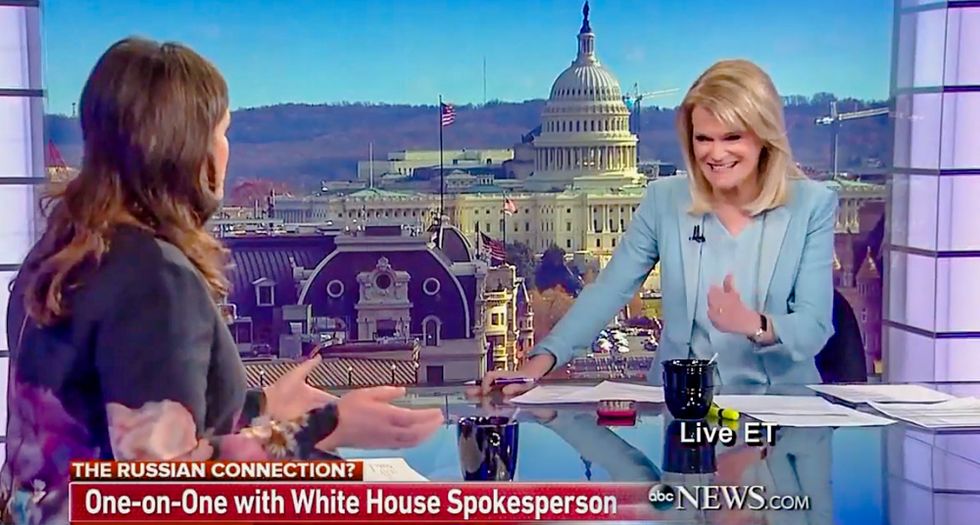'Donald Trump started this': ABC host goes ballistic on Sarah Huckabee Sanders' wiretapping spin