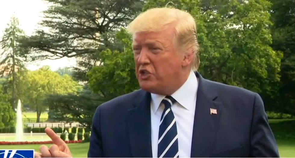 WATCH: Trump blurts out a massive lie about Dem congresswomen -- after being asked about Melania