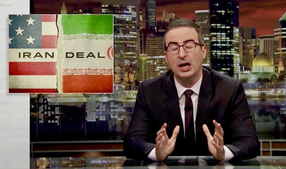 'It cannot be done. It's f*cking impossible': Watch John Oliver try to explain Iran's nuclear weapons program to Trump