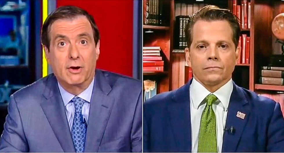Fox News host badgers Anthony Scaramucci for calling Trump's tweet racist: 'The president is furious with you'