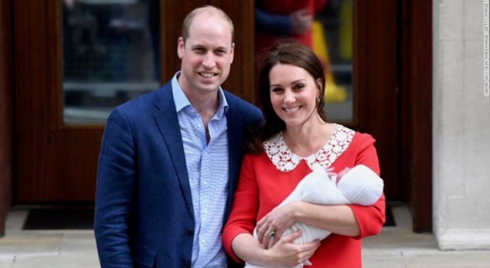 Britain's Prince William and Kate return home with newborn son