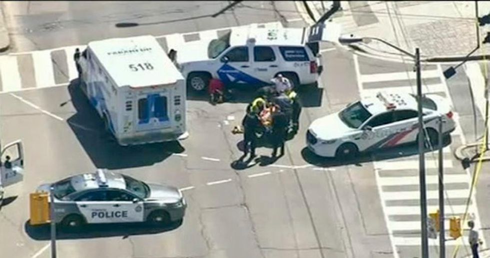 Nine dead, 16 hurt by van plowing over Toronto sidewalk: police
