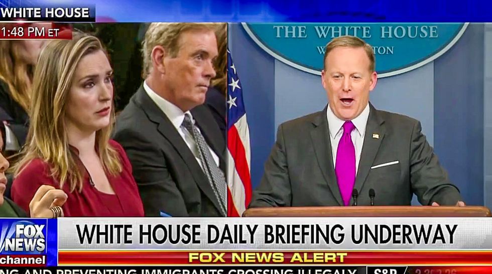 Sean Spicer tries to walk back wiretap claims by comically repeating 'I'm not aware' 10 times