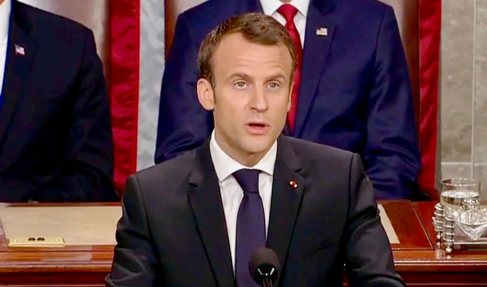 Internet dubs Emmanuel Macron new ‘leader of the free world’ after rousing Trump-thumping speech