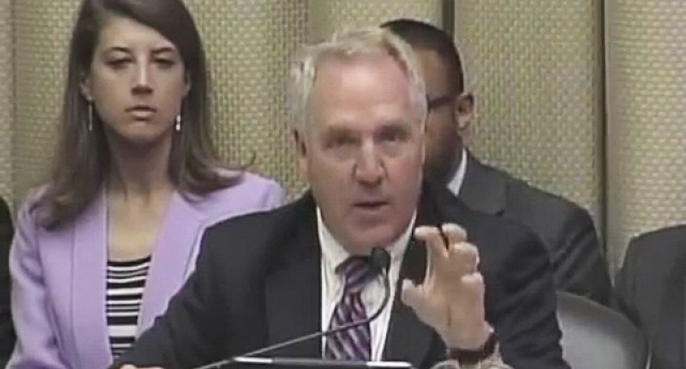 Feud breaks out during health care hearing as Republican whines that men have to pay for prenatal care