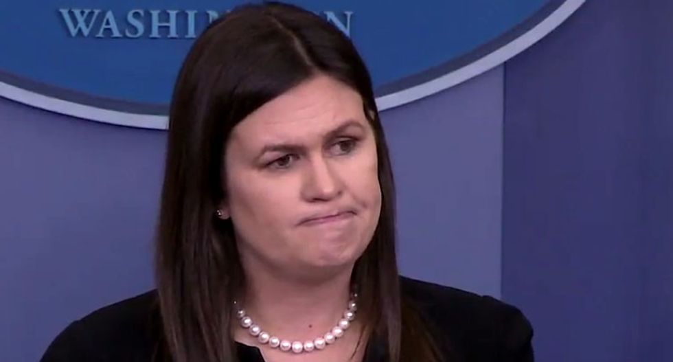 Sarah Sanders denounces 'attack on innocent journalists doing their job' and the Internet pounces: 'Talk to your boss or STFU'