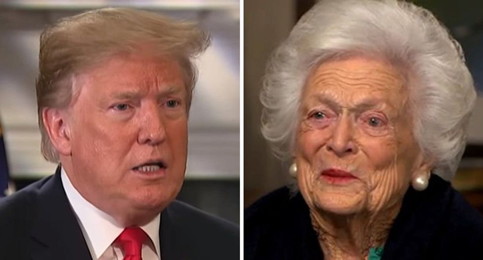 Trump scorched for taking shot at late Barbara Bush: 'Fighting with dead people, part II'