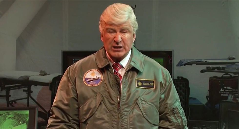 ‘So I won the popular vote?’: Baldwin as Trump rejoices as aliens destroy California in SNL opener