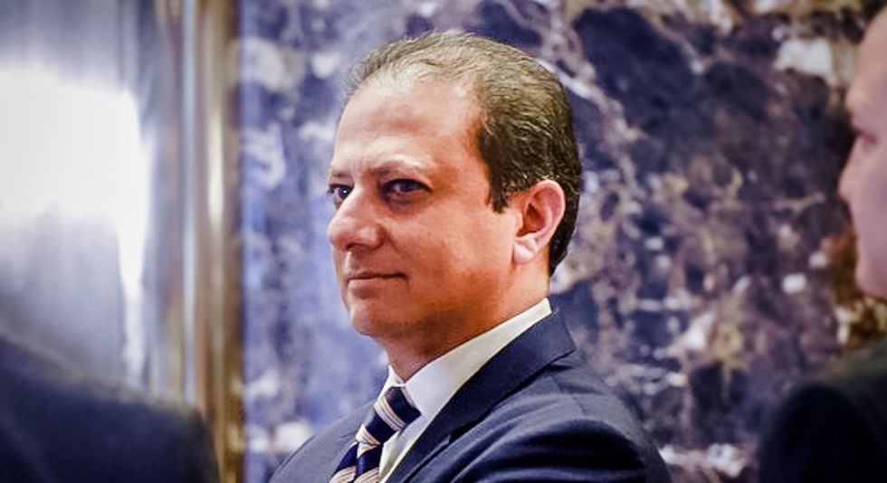 Ex-U.S. Attorney Preet Bharara jabs Trump with 'crowd size' joke at first public appearance since firing