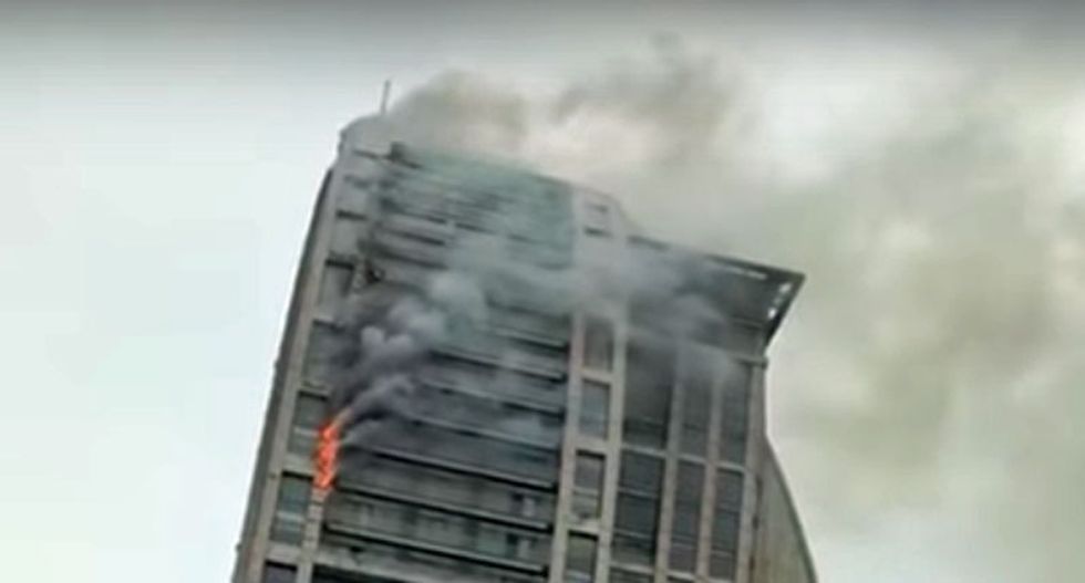 WATCH: Fire at Trump International Hotel and Tower in Azerbaijan capital of Baku