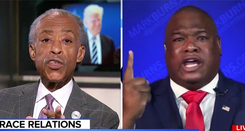 Trump-loving pastor melts down after MSNBC's Sharpton asks him to name one thing president has done for blacks