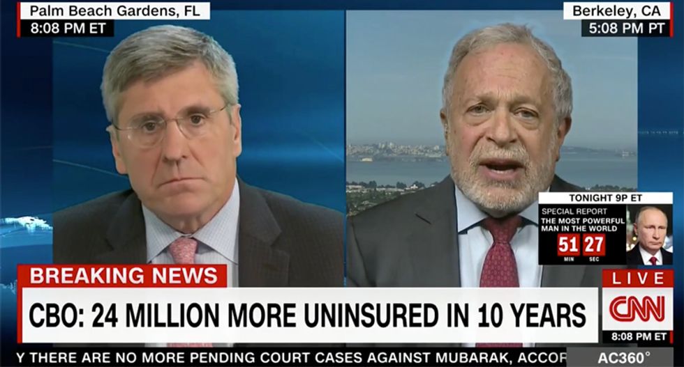 'There is no plan!': Robert Reich schools economist who insists GOP healthcare bill is a work in progress
