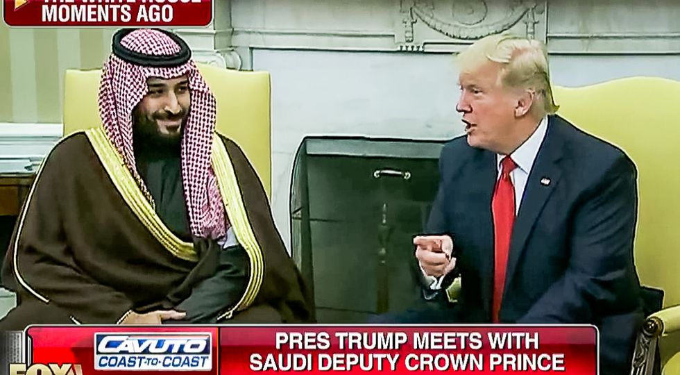 'Very nice people': Trump confuses Saudi crown prince by sarcastically insulting the press