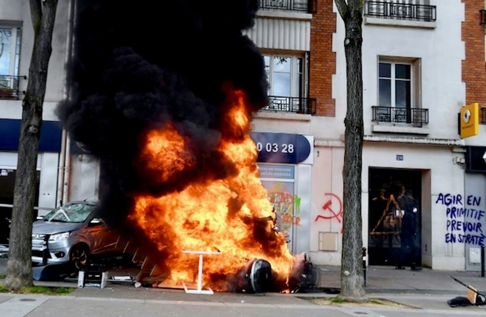 109 in custody after Paris May Day violence: police