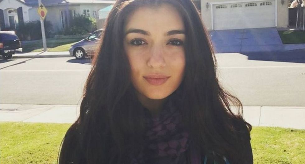 Peace symbol-wearing Muslim girl to Trump: I heard you wanted us to wear badges so I chose one for myself