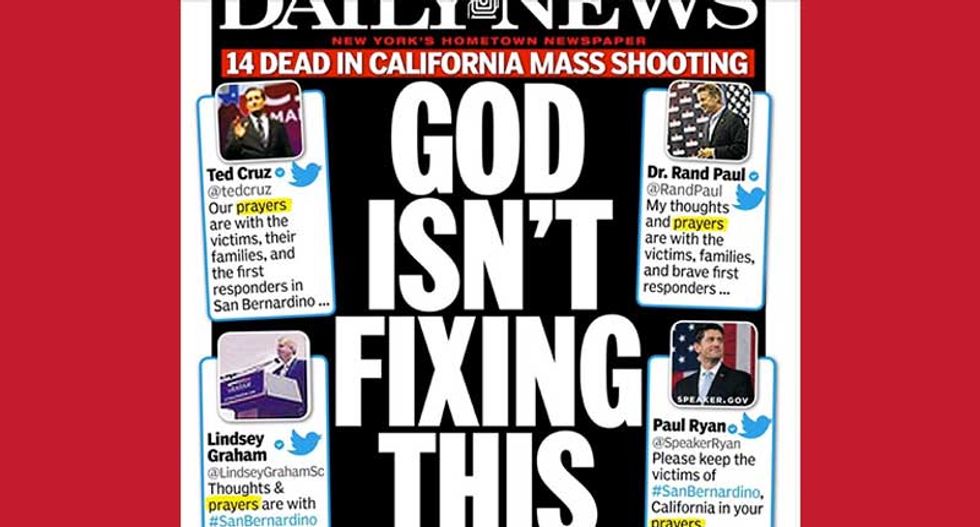 Twitter users shame Republican inaction on gun violence with #thoughtsandprayers tag