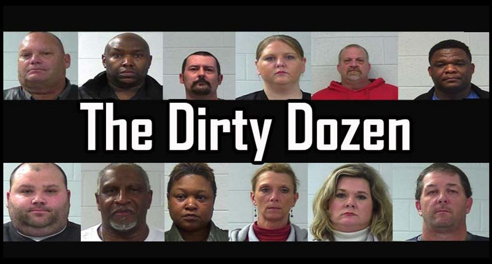 A dozen cops in a single Tennessee county face more than 120 corruption charges combined