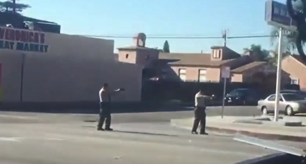 Los Angeles deputies shoot and kill African-American man who is walking away from them