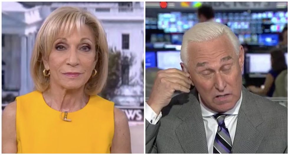 WATCH: Roger Stone falls apart under questioning by MSNBC’s Andrea Mitchell