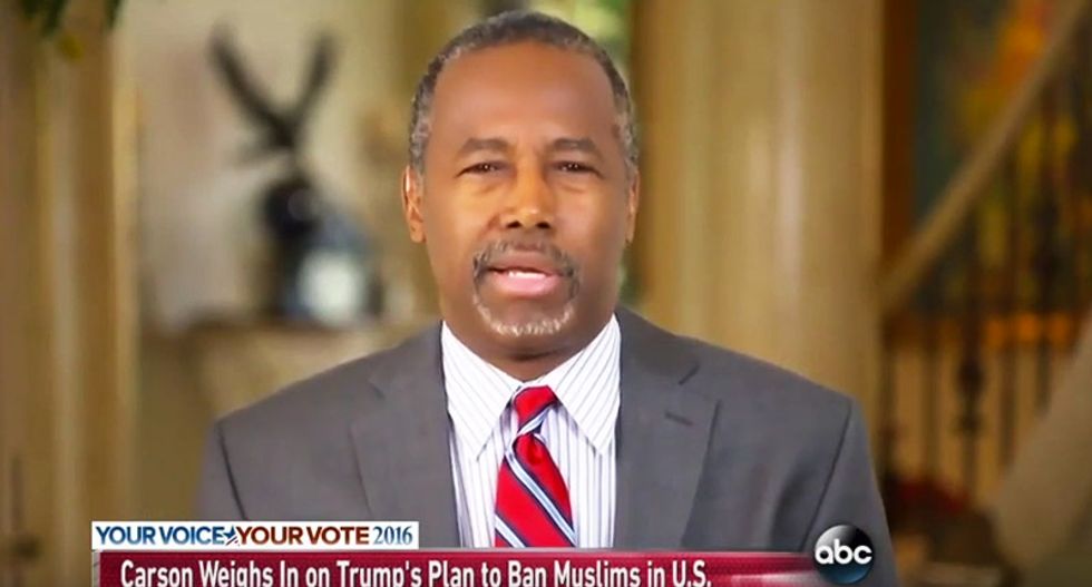 'Give me a break': Ben Carson bristles when asked if terrorists might simply lie to gain entry into the US