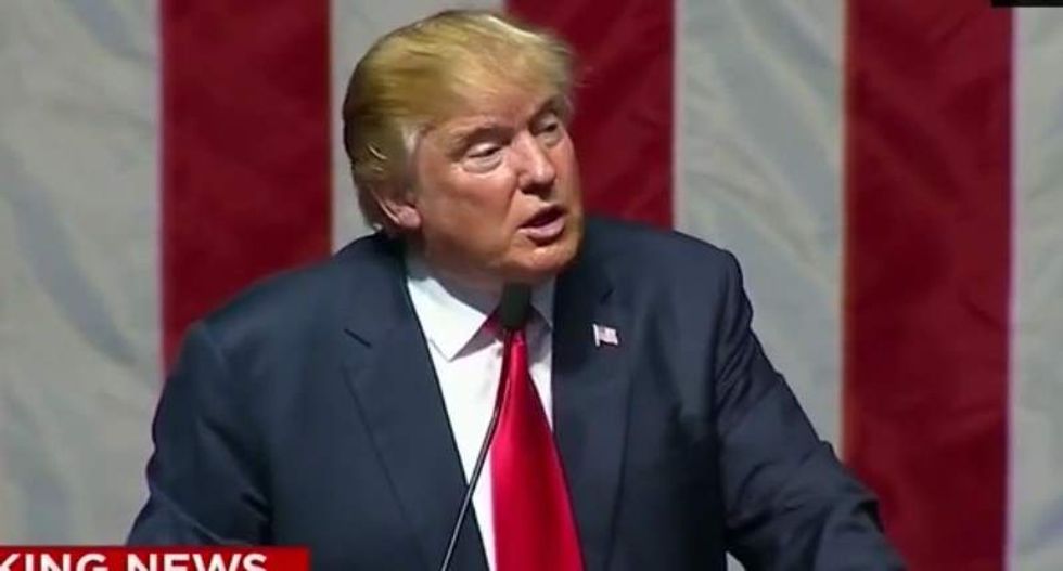 Trump makes crude reference to male genitalia in speech attacking Hillary Clinton