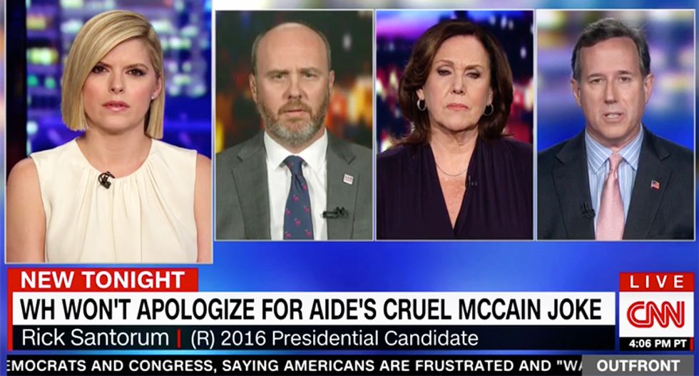CNN's Santorum blows off fate of Kelly Sadler -- then unleashes his fury at 'reprehensible' leaker who exposed her