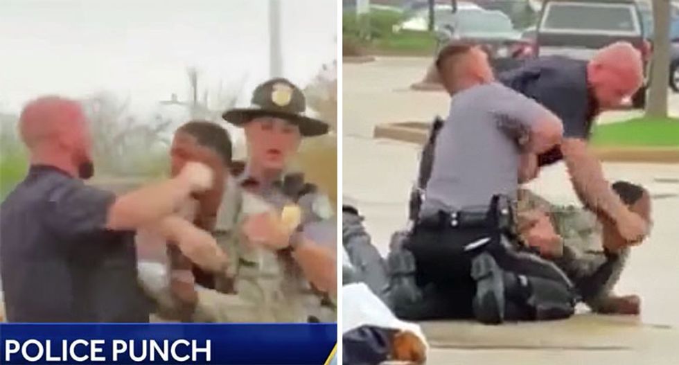WATCH: White Wisconsin cop caught on video punching defenseless black teen in mall parking lot altercation