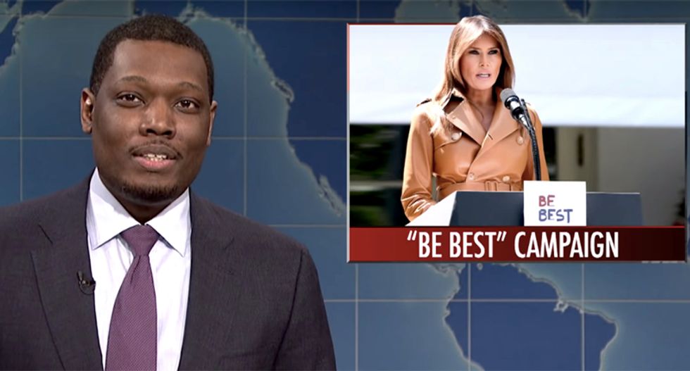 SNL's 'Weekend Update' host Michael Che ridicules Melania's 'Be Best' campaign -- and has some advice for her