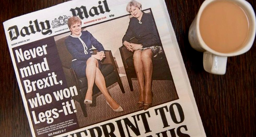 Backlash over Brexit battle of the legs headline