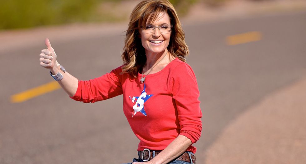 Sarah Palin found something else to quit -- and it isn't her asking for money
