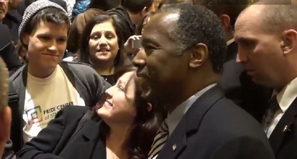 WATCH: Woman confronts 'full of sh*t' Ben Carson over claims that people choose to be gay