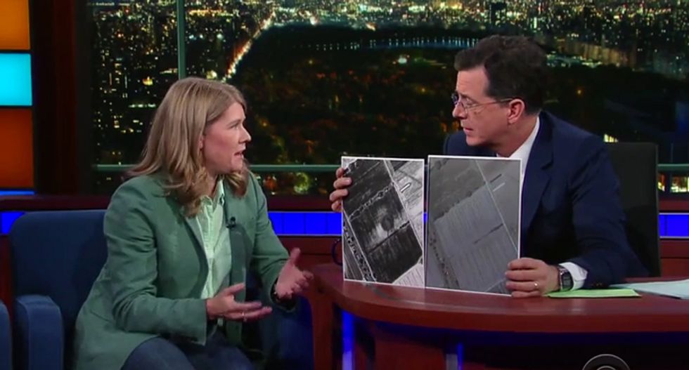 WATCH: Stephen Colbert's fascinating interview with pyramid-discovering 'space archaeologist' Sarah Parcak