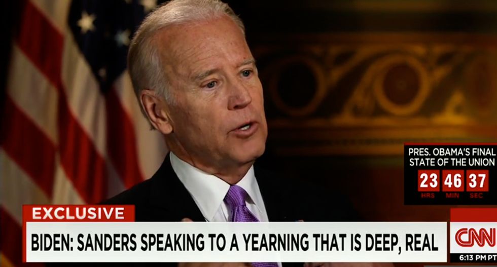 Biden says Sanders has ‘credibility’ on income inequality issue — while Clinton is a ‘newcomer’