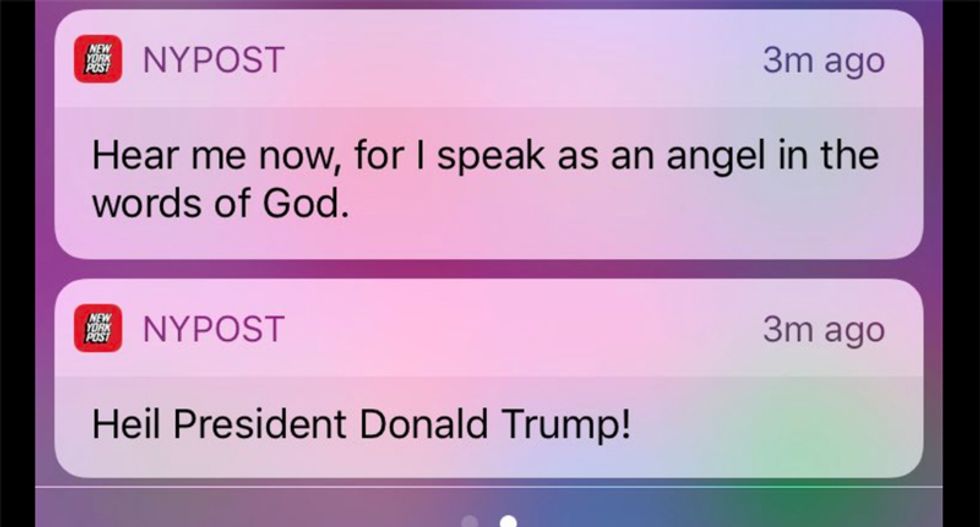 NY Post apologizes after app hacked with 'Heil President Donald Trump' praise