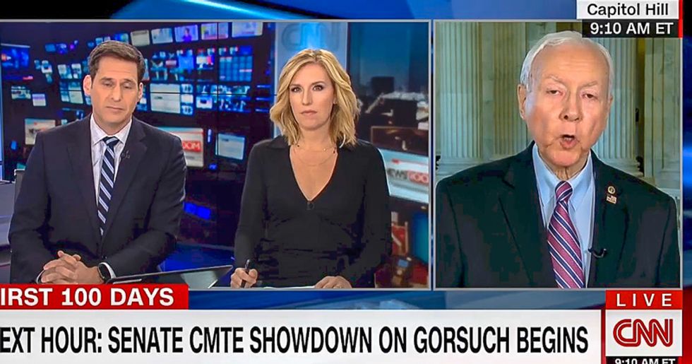 'That's total BS': Sen. Orrin Hatch loses it on CNN after he's accused of Supreme Court 'double standard'
