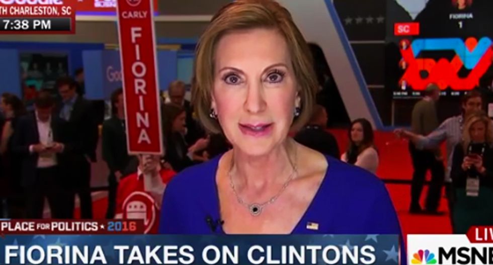 WATCH: Carly Fiorina goes bonkers after desperate attack on Hillary Clinton's marriage