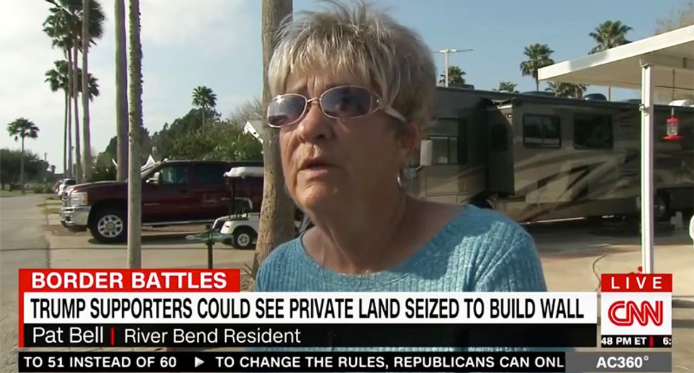'If I have to get a lawyer, I will': Trump voter upset the border wall will put her house on Mexico side