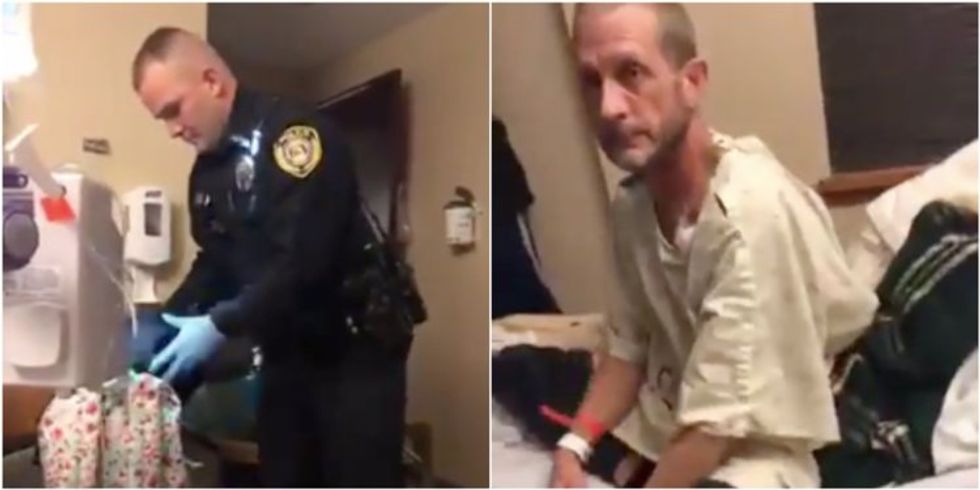 Missouri cops harass a dying Stage 4 cancer patient as they search a hospital room for weed