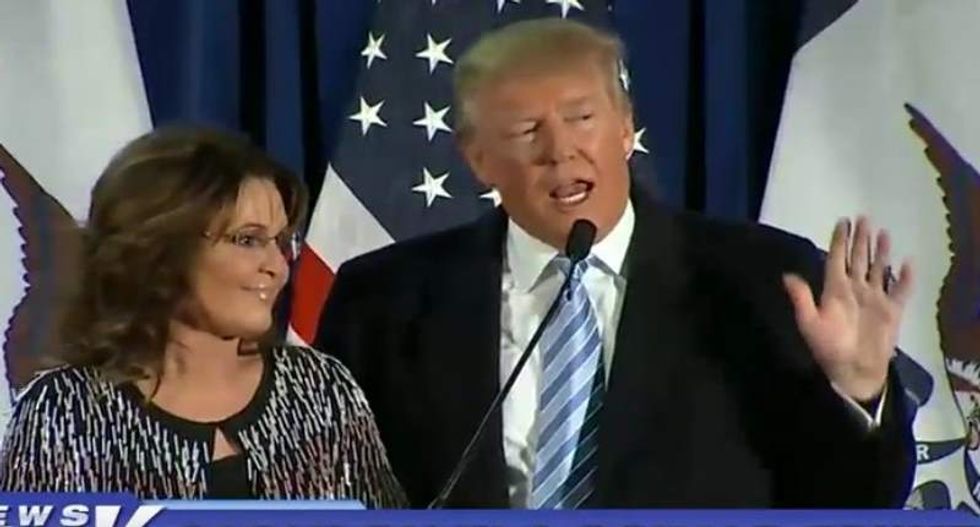 WATCH: Palin joins Trump at Iowa rally in official endorsement announcement